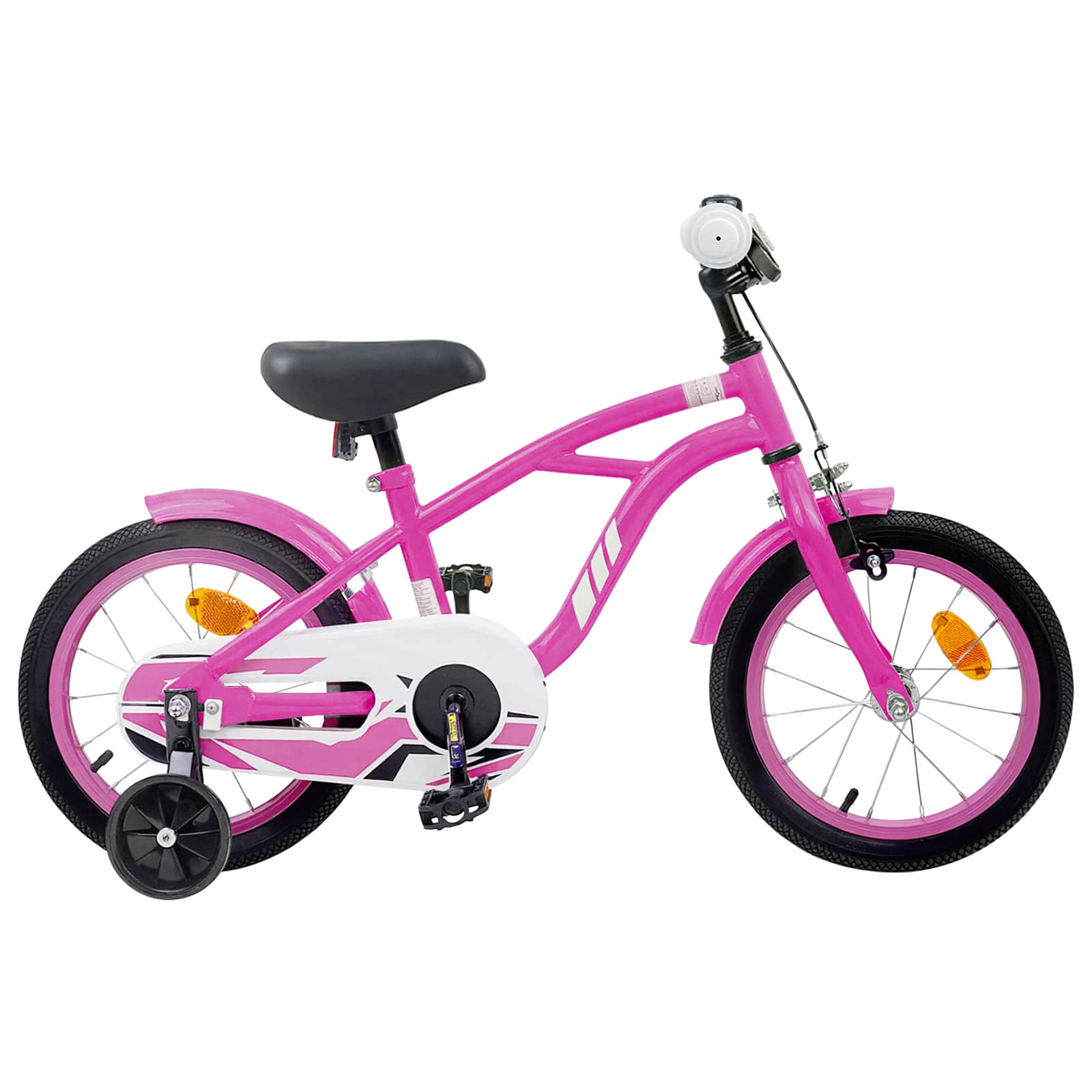 Børnecykel 12 tommer til 2-4 år gamle Mørk pink