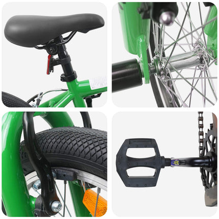 BMX Cykel 20 tommer for over 9 år gammel Grøn