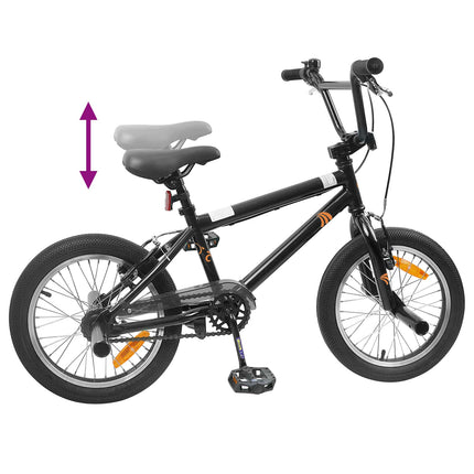 BMX Cykel 16 tommer til 5-8 år gamle Sort