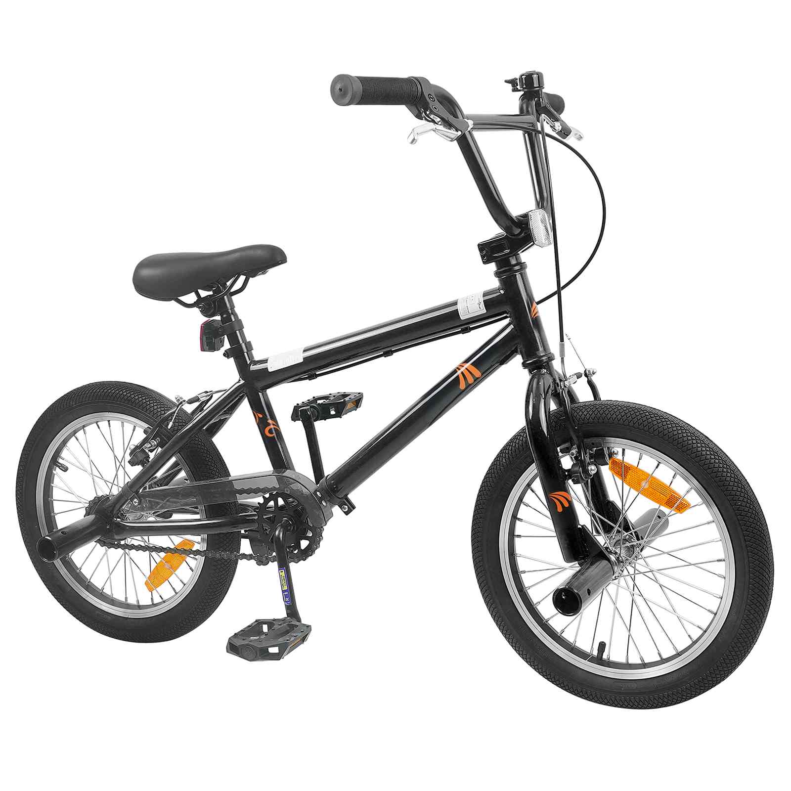 BMX Cykel 18 tommer til 7-10 år gamle Sort