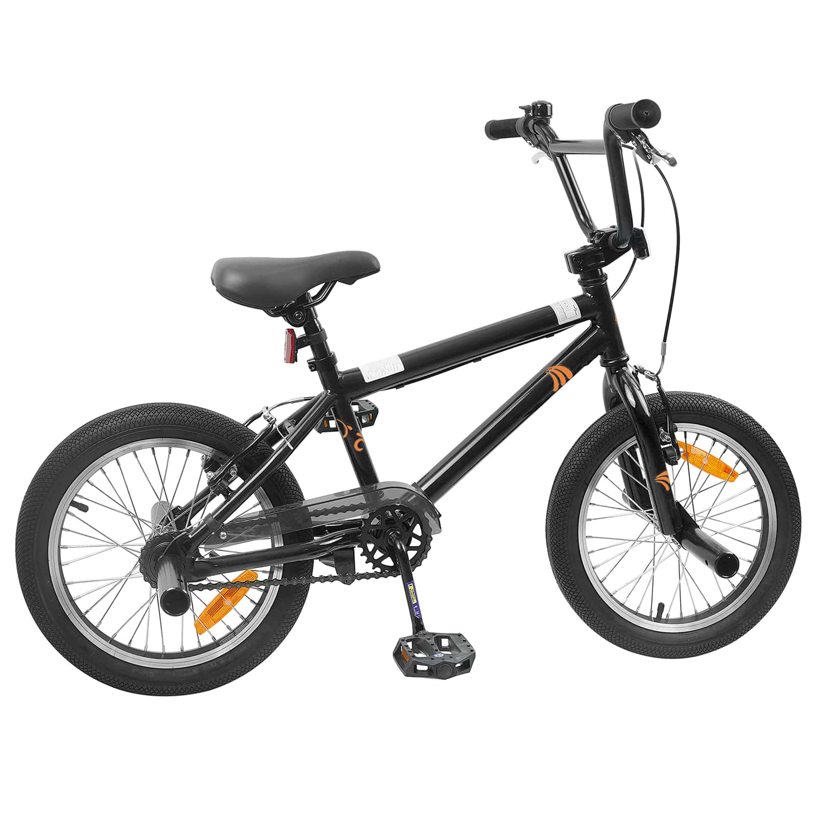 BMX Cykel 18 tommer til 7-10 år gamle Sort
