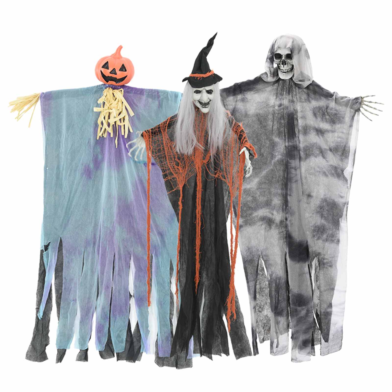 Halloween Hængende Spøgelse 3 pcs Flerfarvet 61 x 97 cm