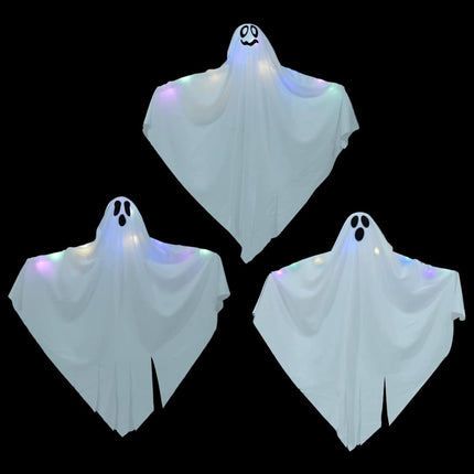 Halloween Hængende Spøgelse 3 pcs Hvid 52 x 62 cm Polyester