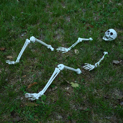 Halloween Skelet med Jordspidser Hvid 45,5 x 13 cm Polypropylen
