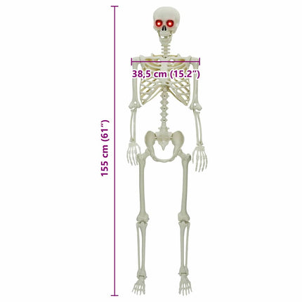 Halloween Skelet Hvid 155 x 38.5 cm Plastik