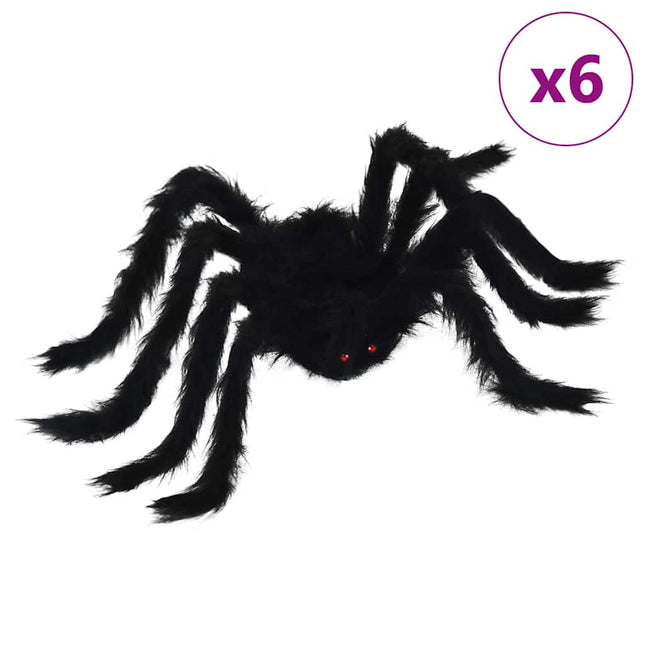 Halloween Edderkop Dekoration 6 pcs Sort 75 cm