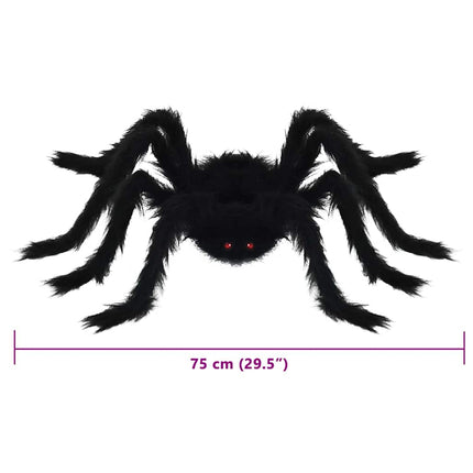 Halloween Edderkop Dekoration 6 pcs Sort 75 cm