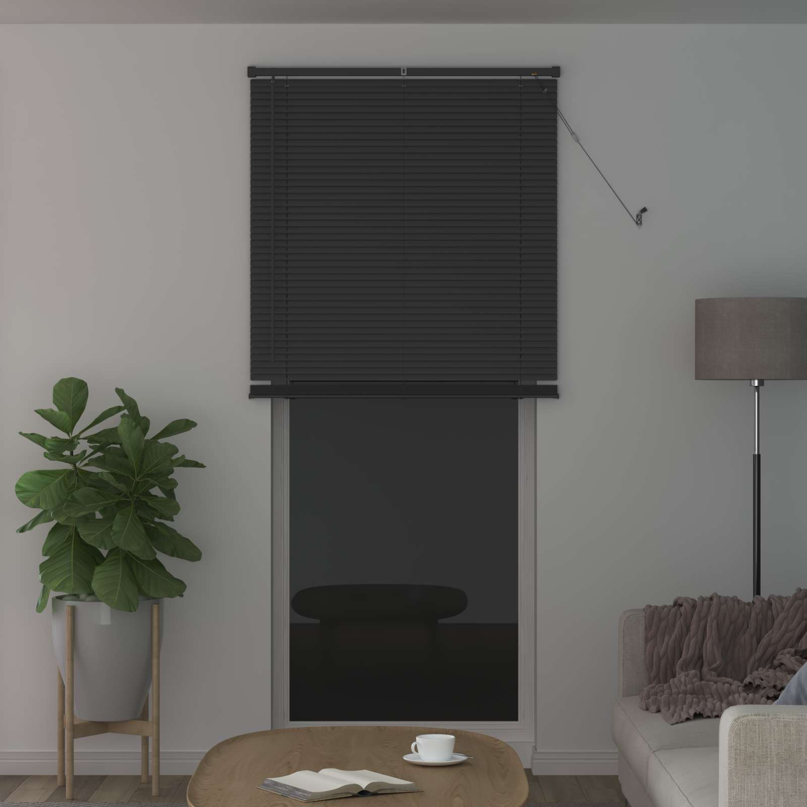 Persienner Sølvgrå 213 x 90 cm PVC