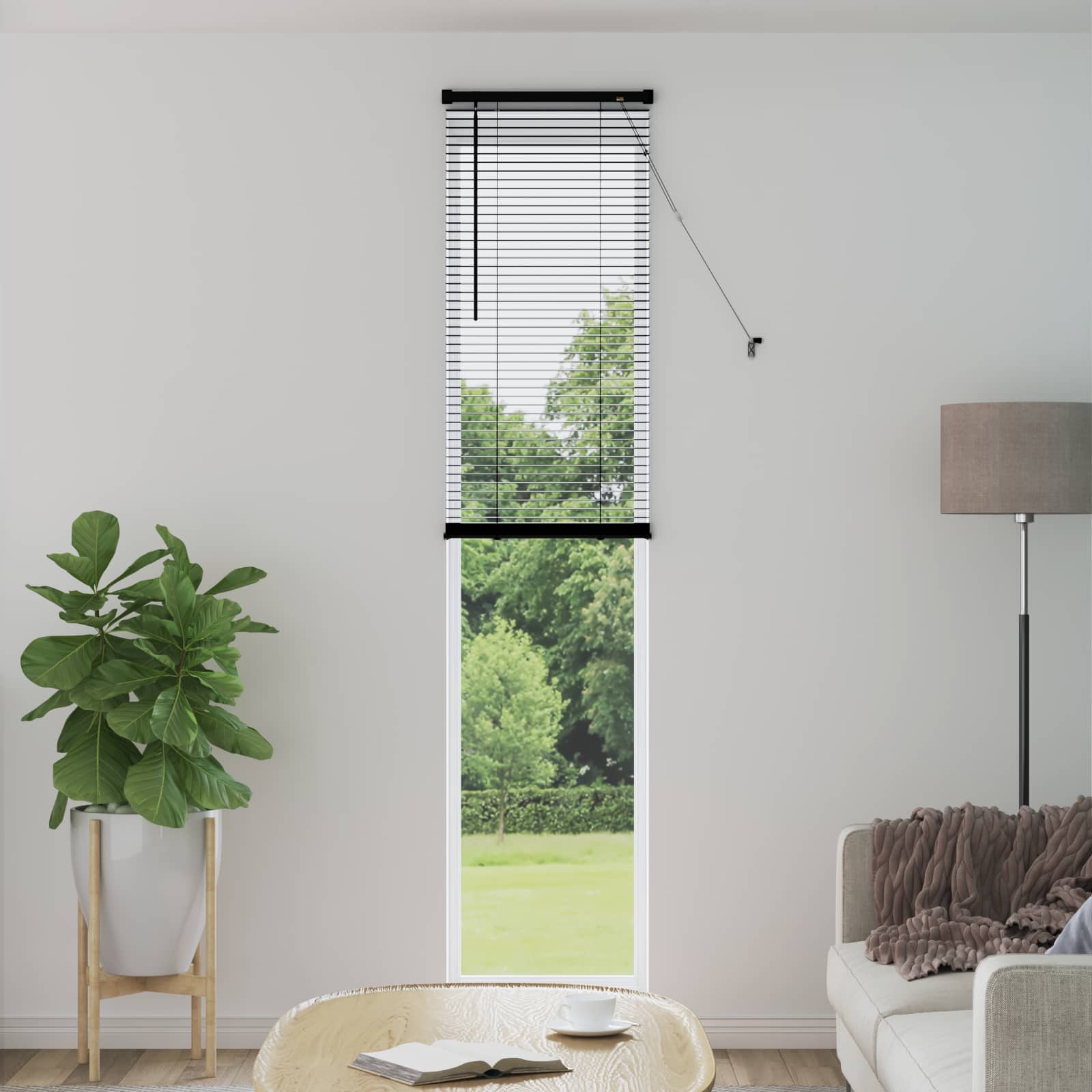 Persienner Sort 213 x 50 cm PVC