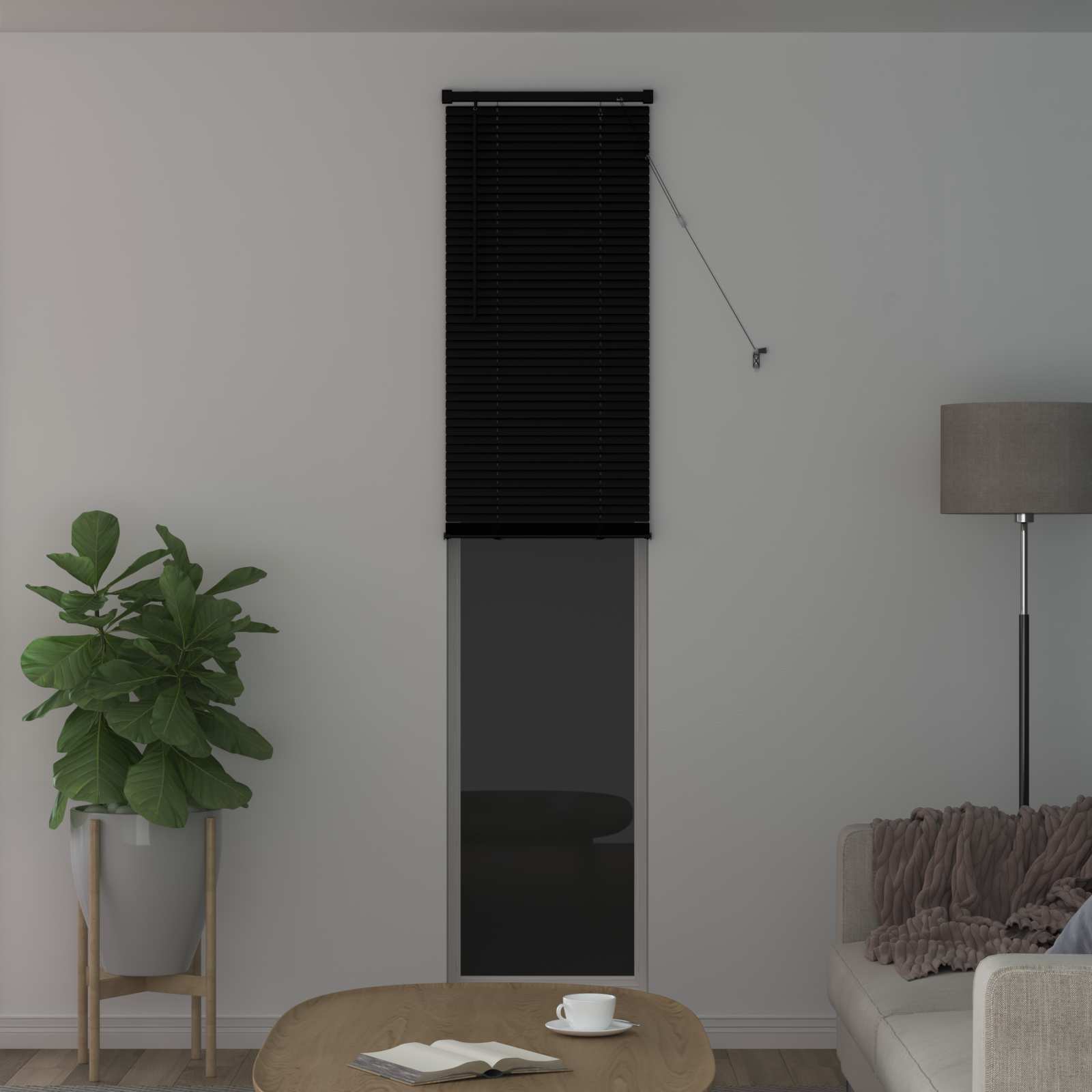 Persienner Sort 213 x 50 cm PVC