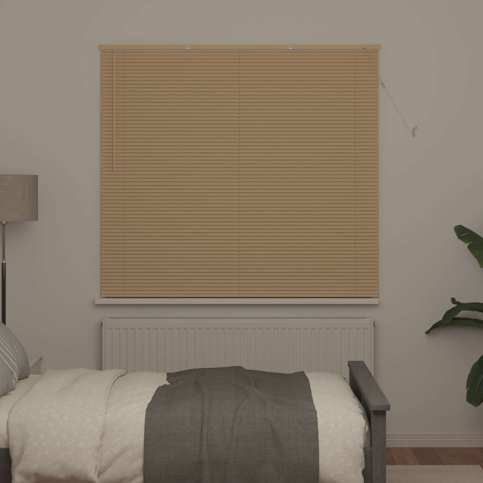 Persienner Lys Brun med Mønster 150 x 130 cm PVC