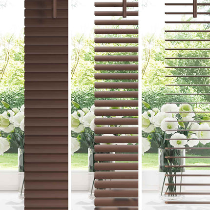 Persienner Mørk Brun med Mønster 150 x 50 cm 25 mm PVC