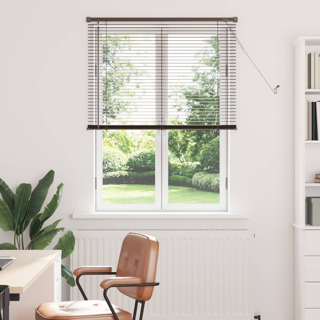 Persienner Mørk Brun med Mønster 150 x 70 cm 25 mm PVC