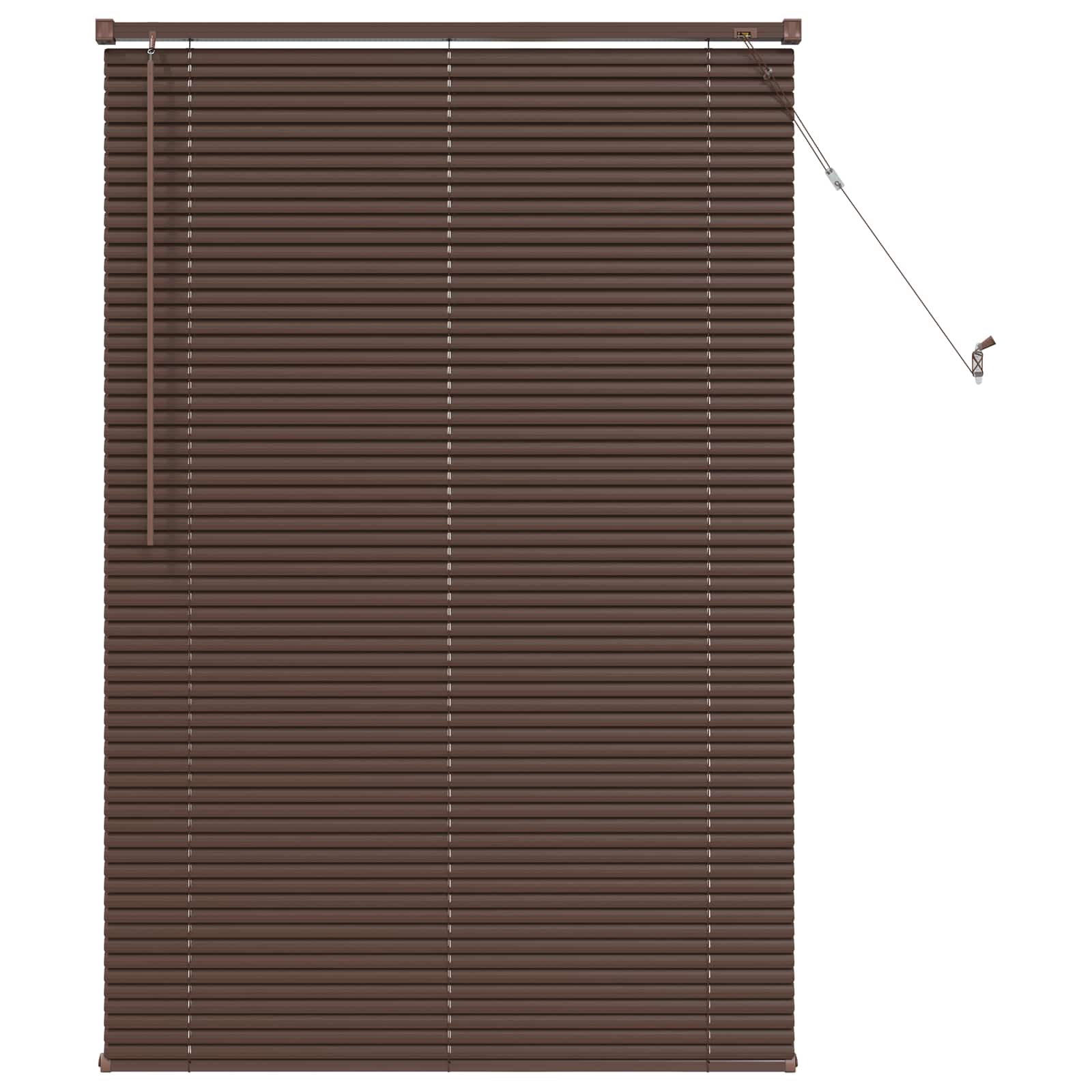 Persienner Indstillelig Mørk Brun med Mønster 150 x 90 cm PVC