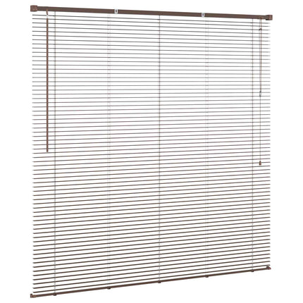 Persienner Mørk Brun med Mønster 150 x 140 cm 25 mm PVC