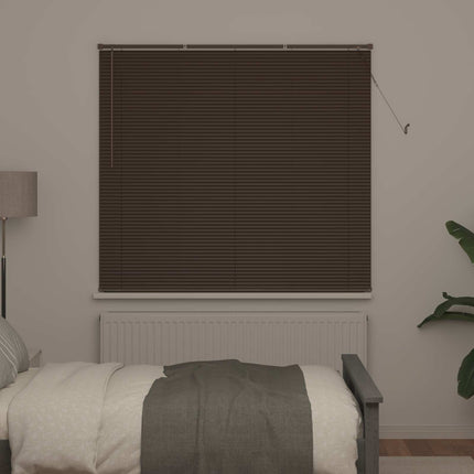 Persienner Mørk Brun med Mønster 150 x 150 cm 25 mm PVC