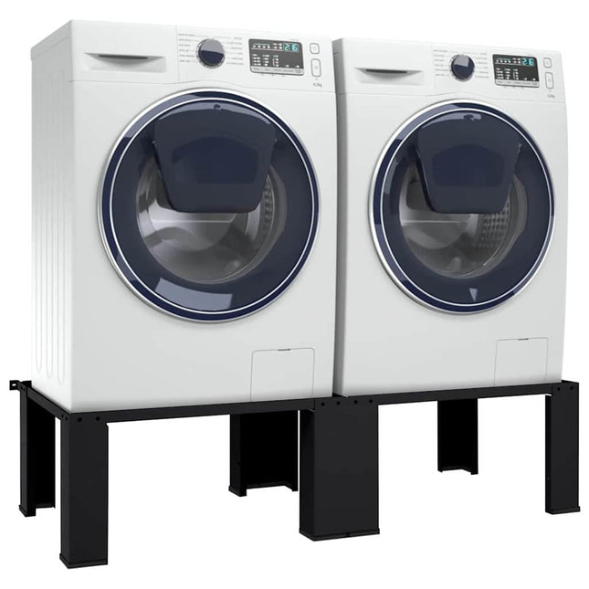 Vaskemaskine Pedestal 2 pcs Sort 127 x 54,5 x 32,5 cm Stål