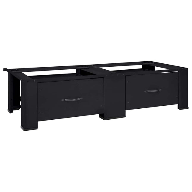 Vaskemaskine Pedestal 2 pcs Sort 127 x 54,5 x 32,5 cm Stål