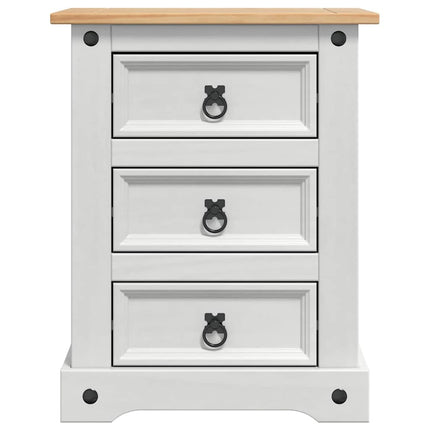 Sengebord Corona Hvid 53 x 39 x 66 cm Massiv fyrretræ
