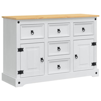 Opbevaringskister Corona Hvid 112 x 40 x 75 cm Massiv fyrretræ
