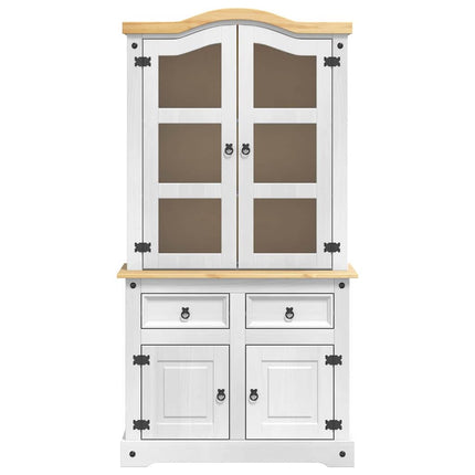 Sideboard CORONA Hvid 100 x 48,5 x 179 cm Massiv fyrretræ