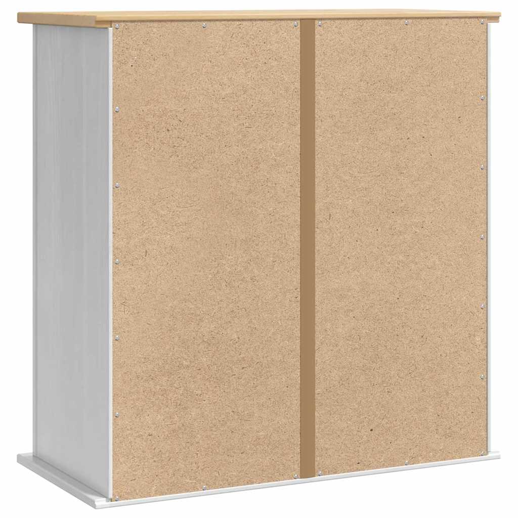 Hængeskab med dør Corona Hvid 70 x 33 x 71,5 cm Massiv fyrretræ