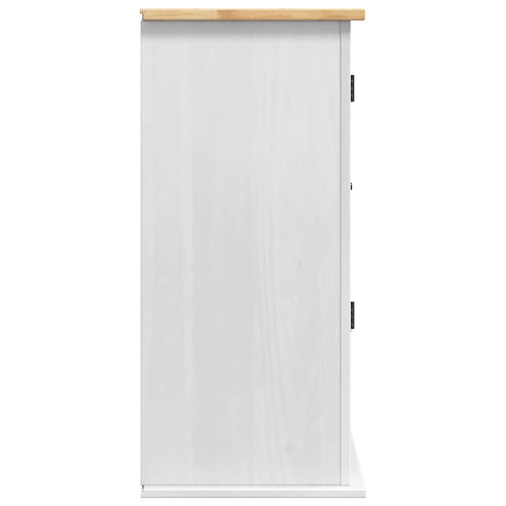 Hængeskab med dør Corona Hvid 70 x 33 x 71,5 cm Massiv fyrretræ