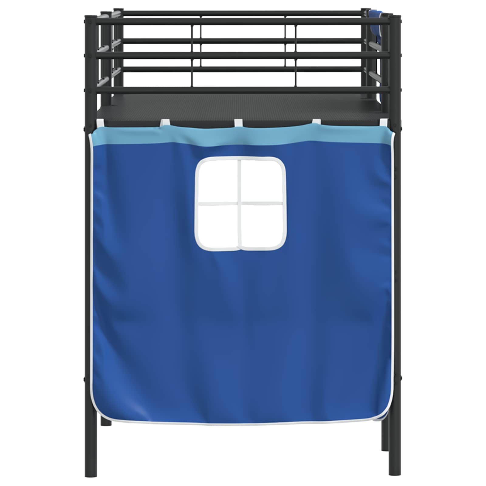 Kids'loftseng med gardiner Sort og Blå 100 x 190 cm