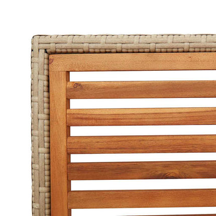 Have stapelstole 4 pcs Brun og Beige Solid akacietræ, PE rattan