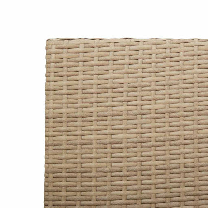 Have stapelstole 4 pcs Creme og Brun PE rattan, Solid akacietræ