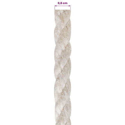 Jute reb 80 mm 50 m Hvid 100% Tossa jute