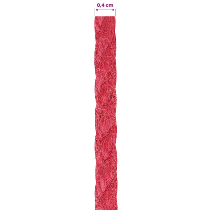 4 mm Rød 100% Tossa jute