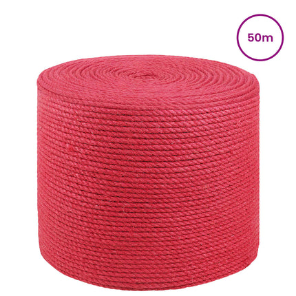 4 mm Rød 100% Tossa jute