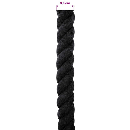 Bomulds Snor 36 mm 25 m Sort 100% Bomuld