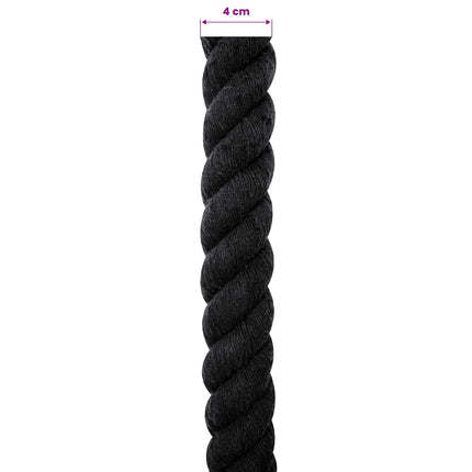 Bomulds Snor 40 mm 25 m Sort 100% Bomuld