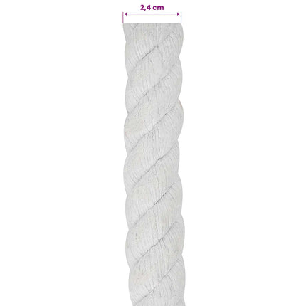 Bomulds Snor 24 mm 25 m Hvid 100% Bomuld