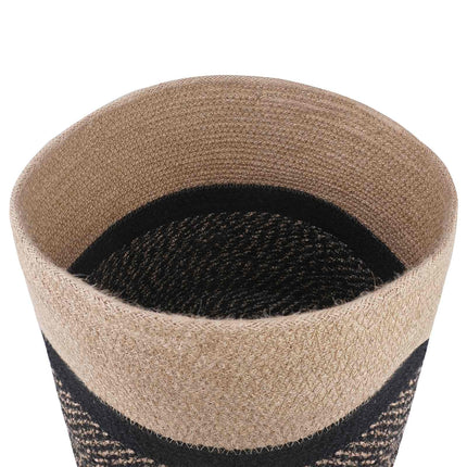 Plantepotte Sæt 2 pcs Naturfarvet og sort Ø 28 x 28 cm