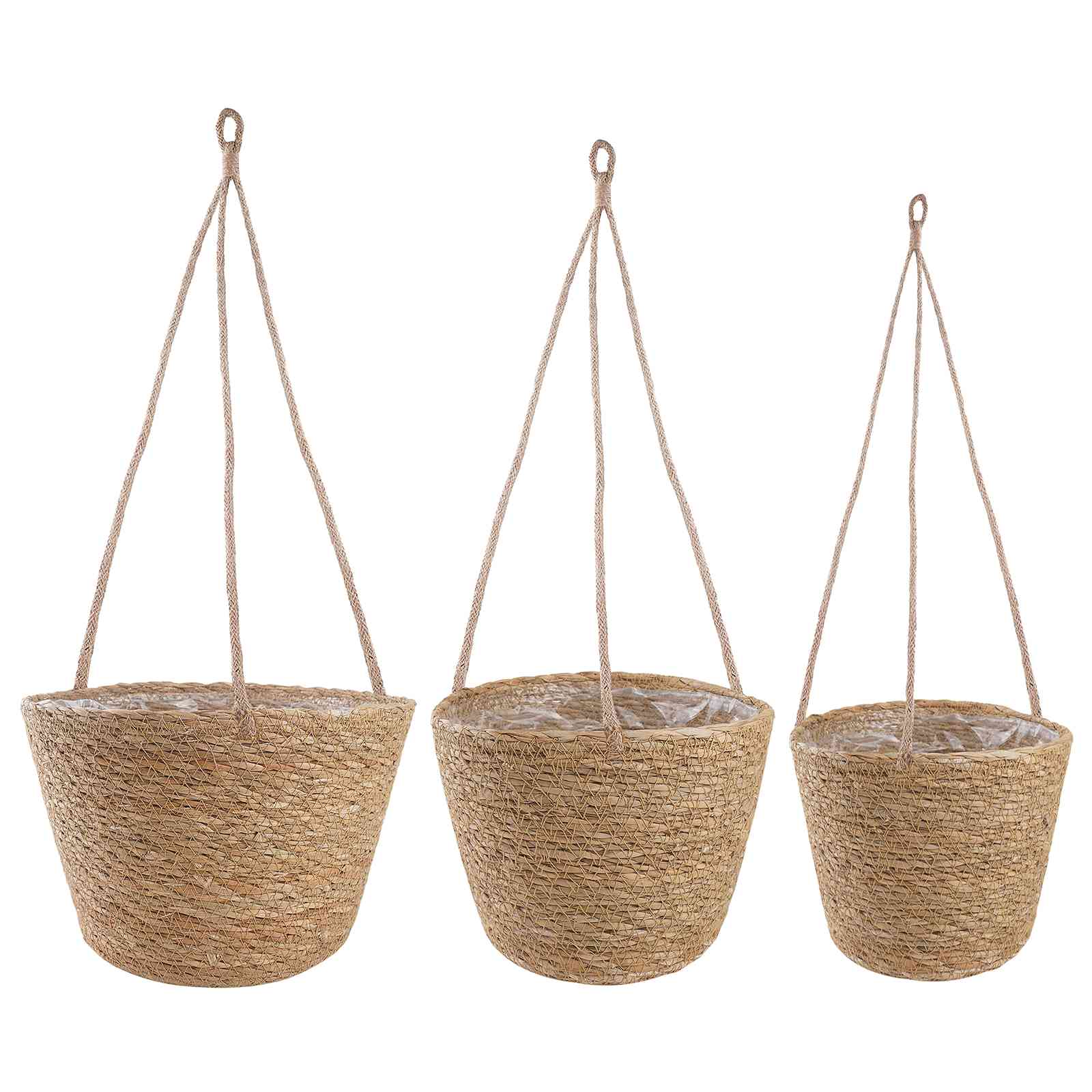 3 stk. Naturfarvet Ø26 x 19 cm 100% Søgræs billede
