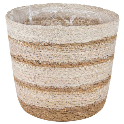 3 stk. Naturlig, hvid og beige Ø26 x 19 cm 100% Søgræs