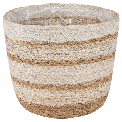3 stk. Naturlig, hvid og beige Ø26 x 19 cm 100% Søgræs
