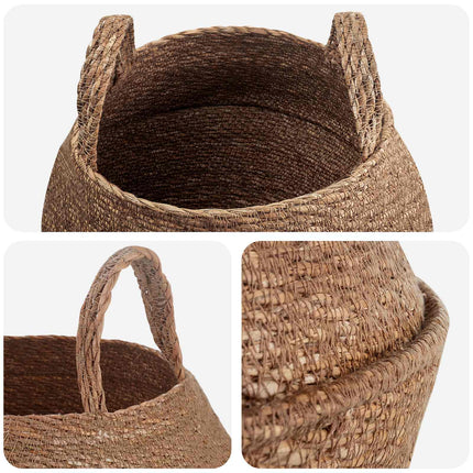 Plantekrukke med håndtag 2 pcs Naturfarvet Ø 32 x 32 cm