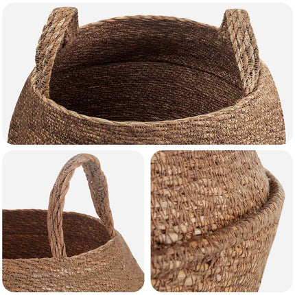 Plantekrukke med håndtag 2 pcs Naturfarvet Ø 45 x 36 cm