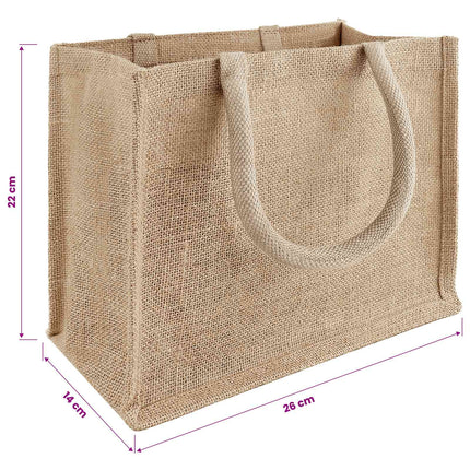 Jute tasker 5 pcs Naturfarvet 26 x 22 x 14 cm 100% Tossa Jute