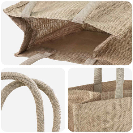 Jute tasker 10 pcs Naturfarvet 26 x 22 x 14 cm 100% Tossa Jute