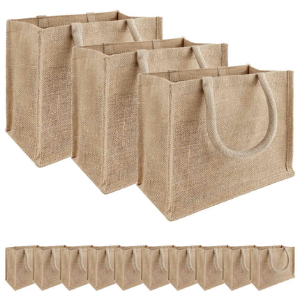 Jute tasker 50 pcs Naturfarvet 26 x 22 x 14 cm 100% Tossa Jute