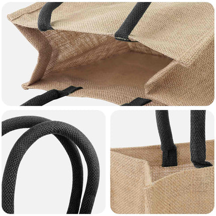 Jute tasker 50 pcs Naturfarvet og sort 26 x 22 x 14 cm