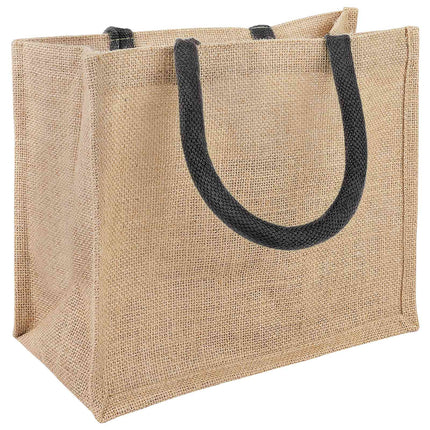 Jute tasker 50 pcs Naturfarvet og sort 26 x 22 x 14 cm