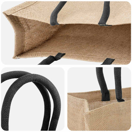 Jute tasker 5 pcs Naturfarvet og sort 42 x 33 x 19 cm