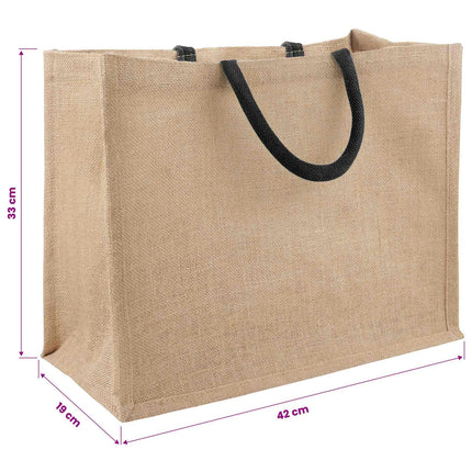Jute tasker 50 pcs Naturfarvet og sort 42 x 33 x 19 cm