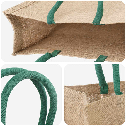 Jute tasker 5 pcs Naturlig og Grøn 42 x 33 x 19 cm